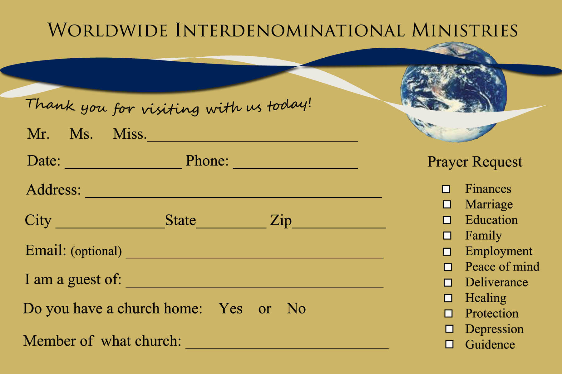 Welcome To Rhema Church Cards | Jesus Is Lord Pertaining To Church Visitor Card Template Word