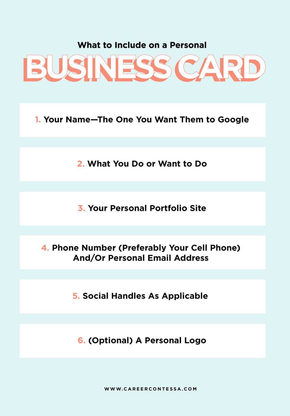 What To Put On A Personal Business Card (+ A Template Throughout Student Business Card Template