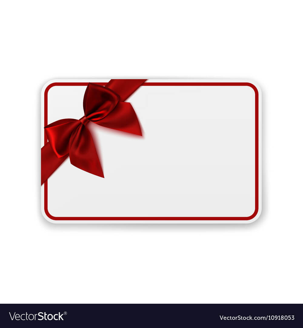 White Blank Gift Card Template Intended For Present Card Template
