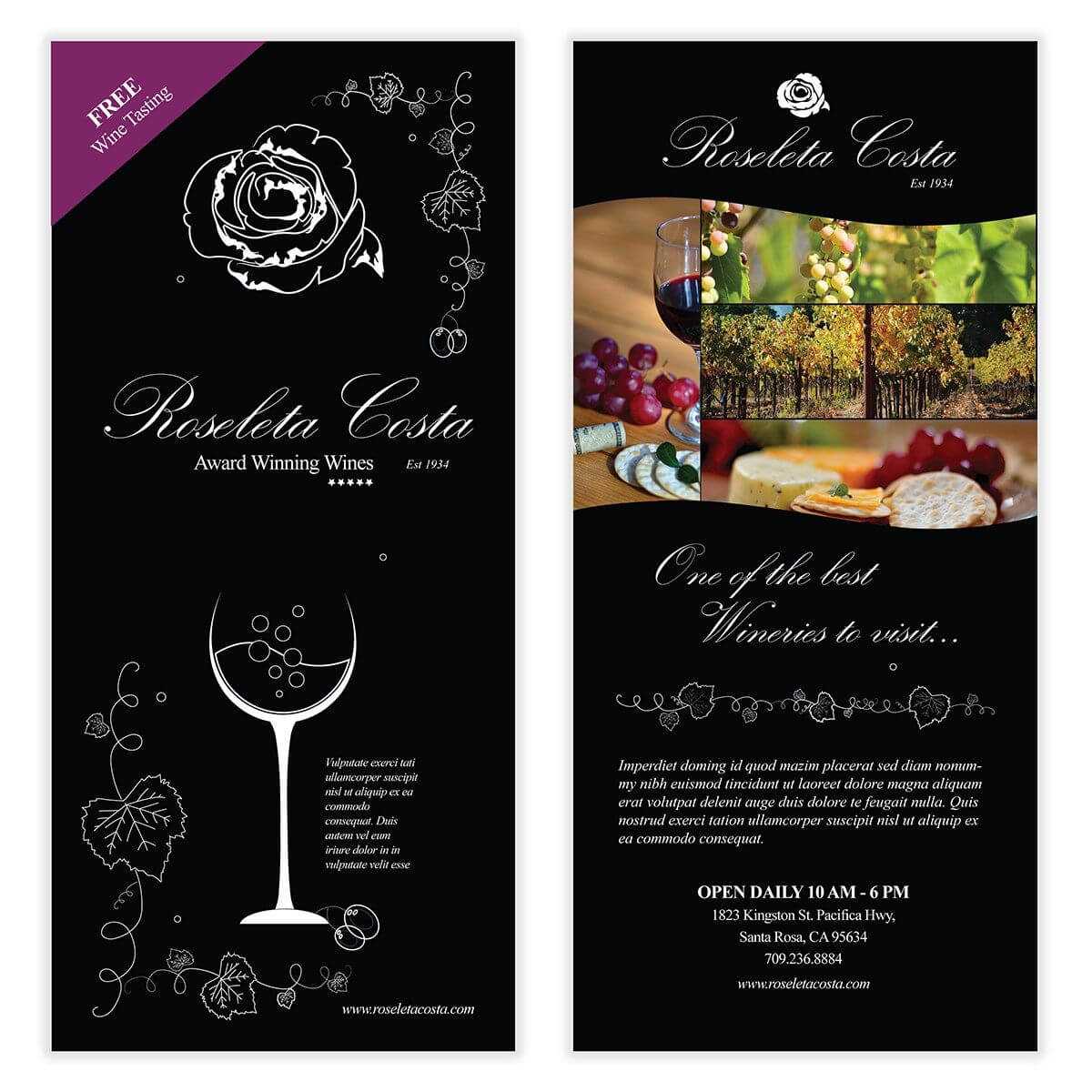 Wine Flyer Template 03 | Chakra Posters, Flyers, & Product Within Wine Brochure Template