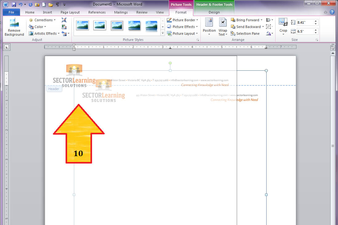 Word 2010 – Custom Margins And “Locking” Letterhead Graphics Regarding Header Templates For Word