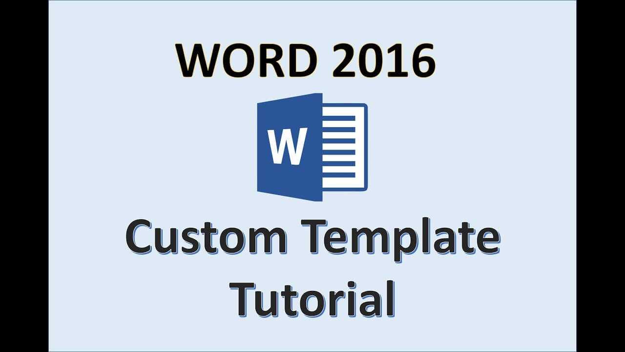 Word 2016 – Creating Templates – How To Create A Template In Ms Office –  Make A Template Tutorial In How To Create A Template In Word 2013