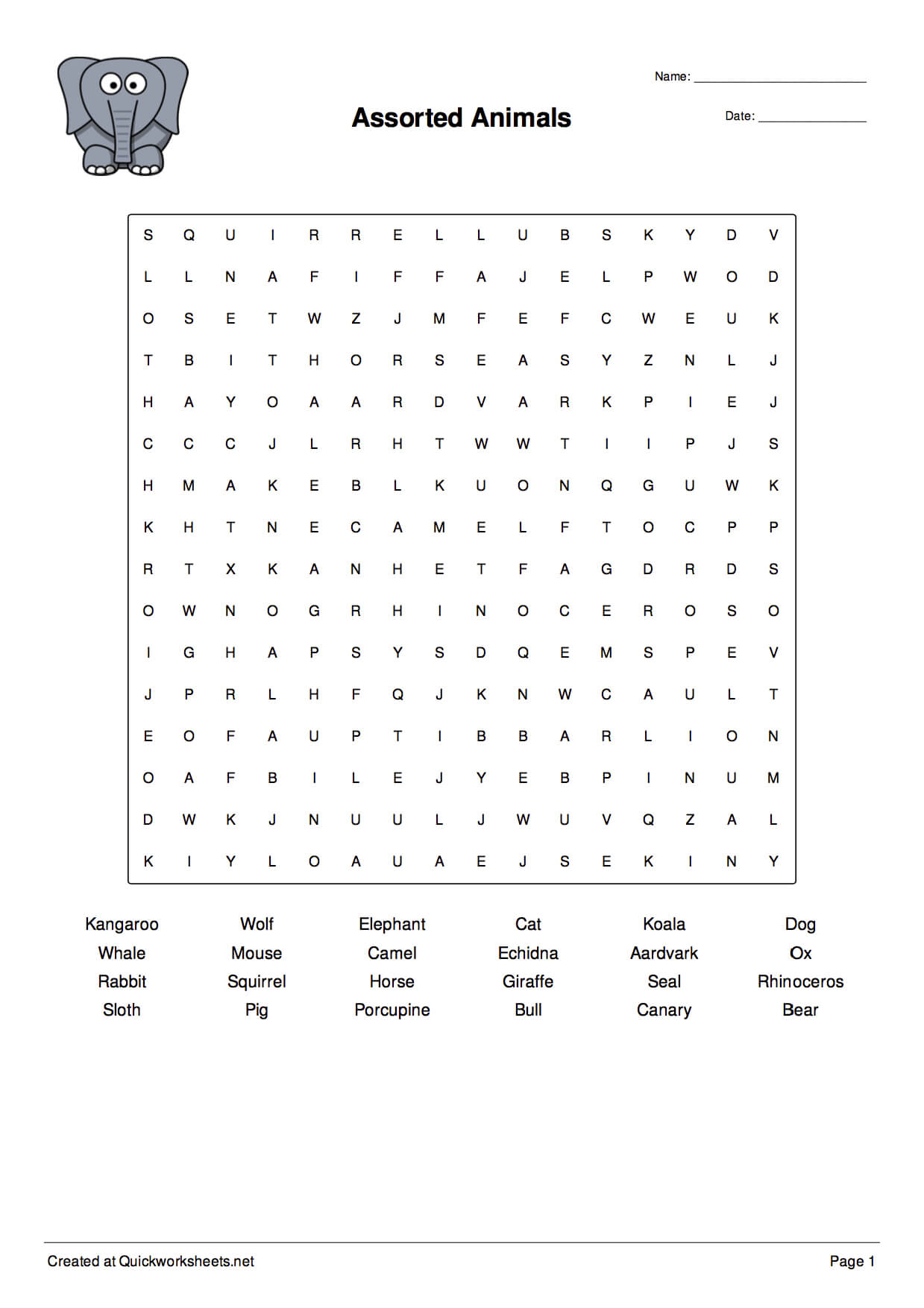 Word Scramble, Wordsearch, Crossword, Matching Pairs And Inside Blank Word Search Template Free