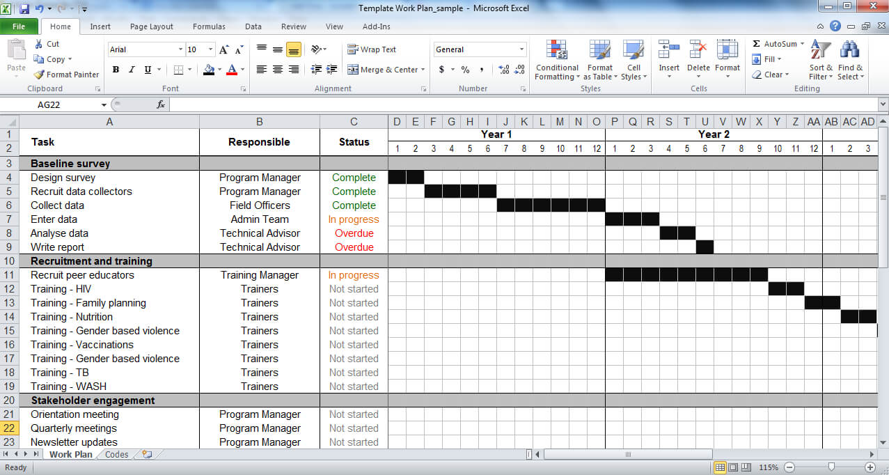 Work Plan Template | Tools4Dev Within Work Plan Template Word