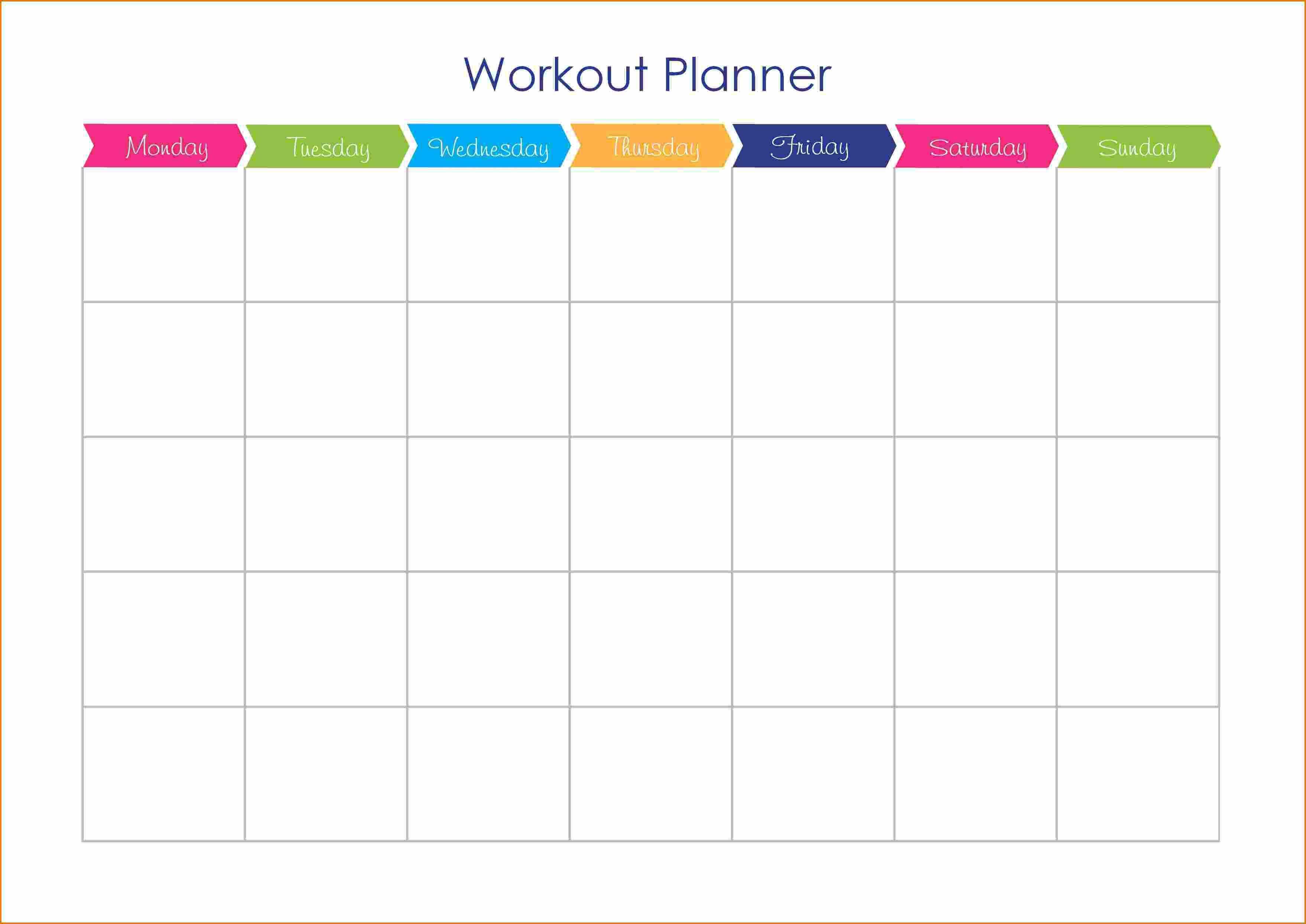 Workout Plan Calendar Template Workout And Yoga Pics In Blank Workout Schedule Template