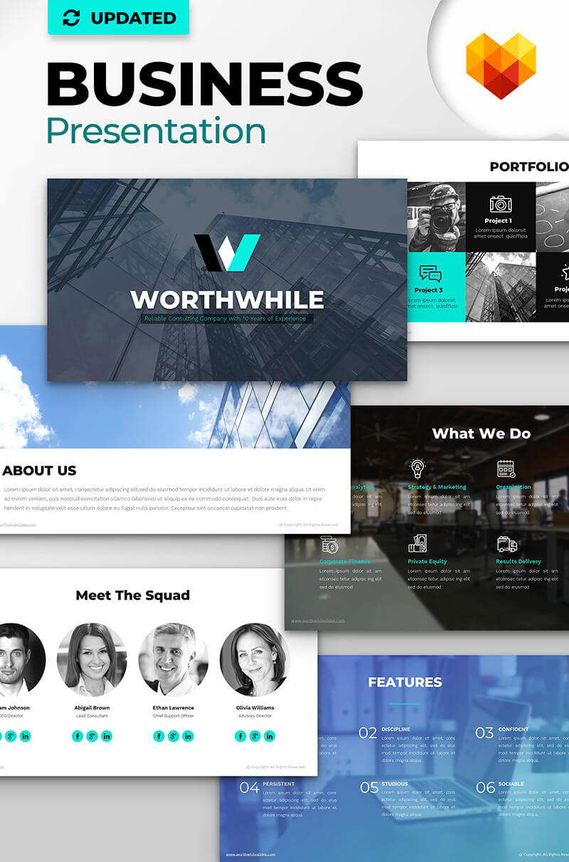 Worthwhile Consulting Ppt Design Powerpoint Template Within Biography Powerpoint Template