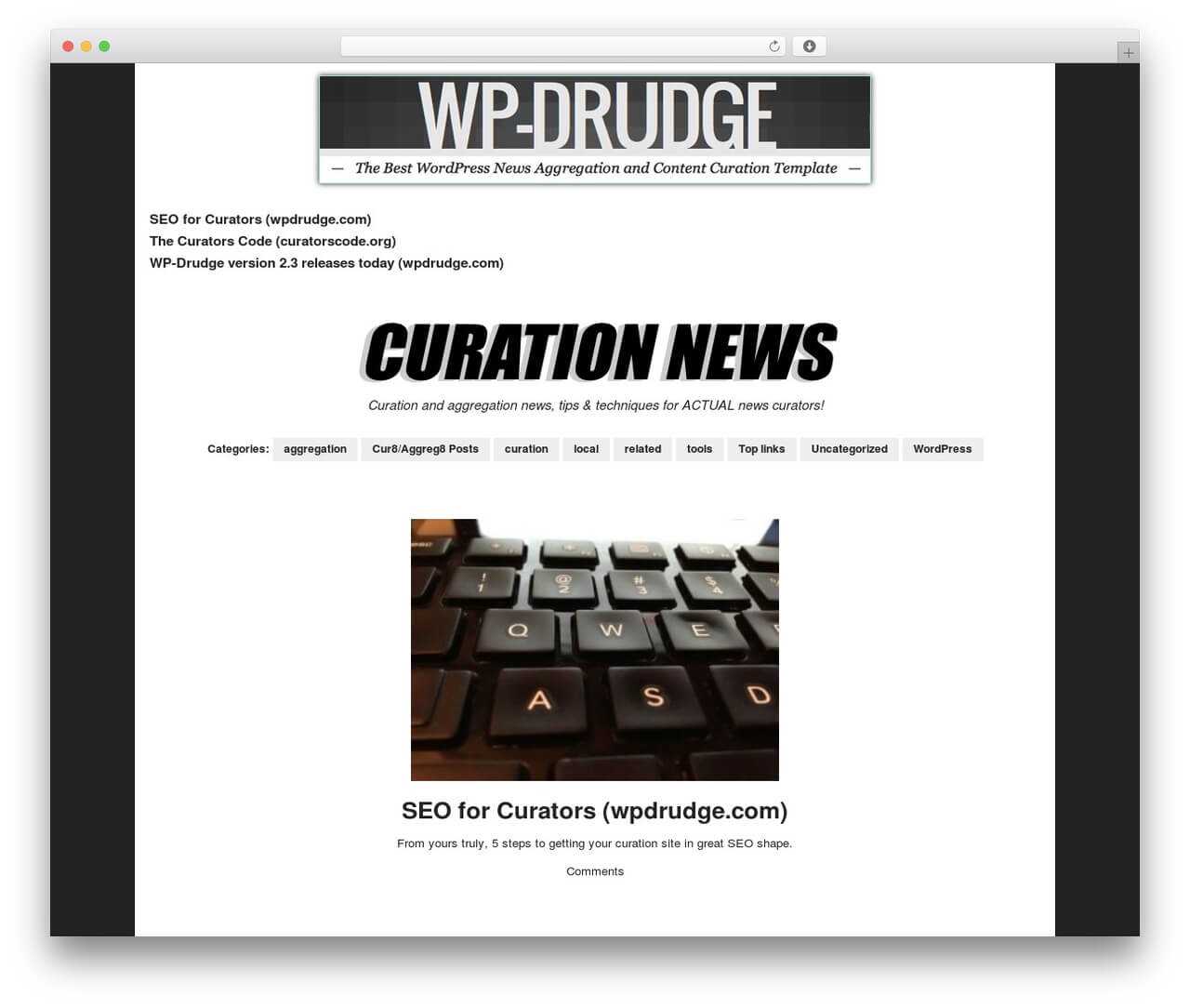 Wp Drudge WordPress Themeproper Web Development – Demo Inside Drudge Report Template