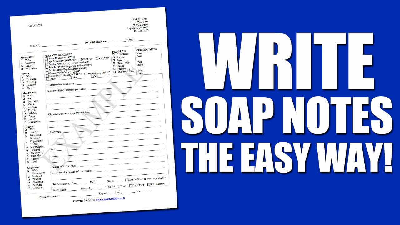 Write Soap Notes The Easy Way Using A Soap Note Template Intended For Soap Note Template Word