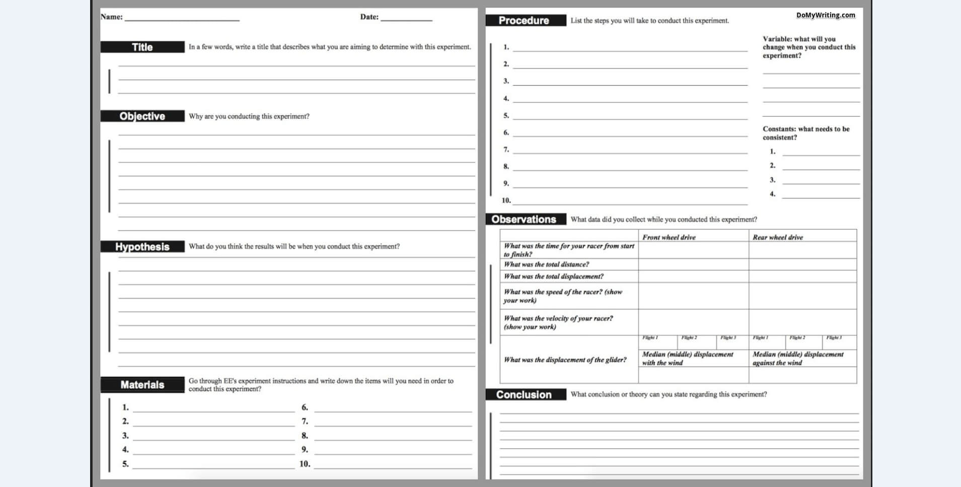 Writing A Lab Report: Everything A Student Should Know To Inside Lab Report Template Middle School