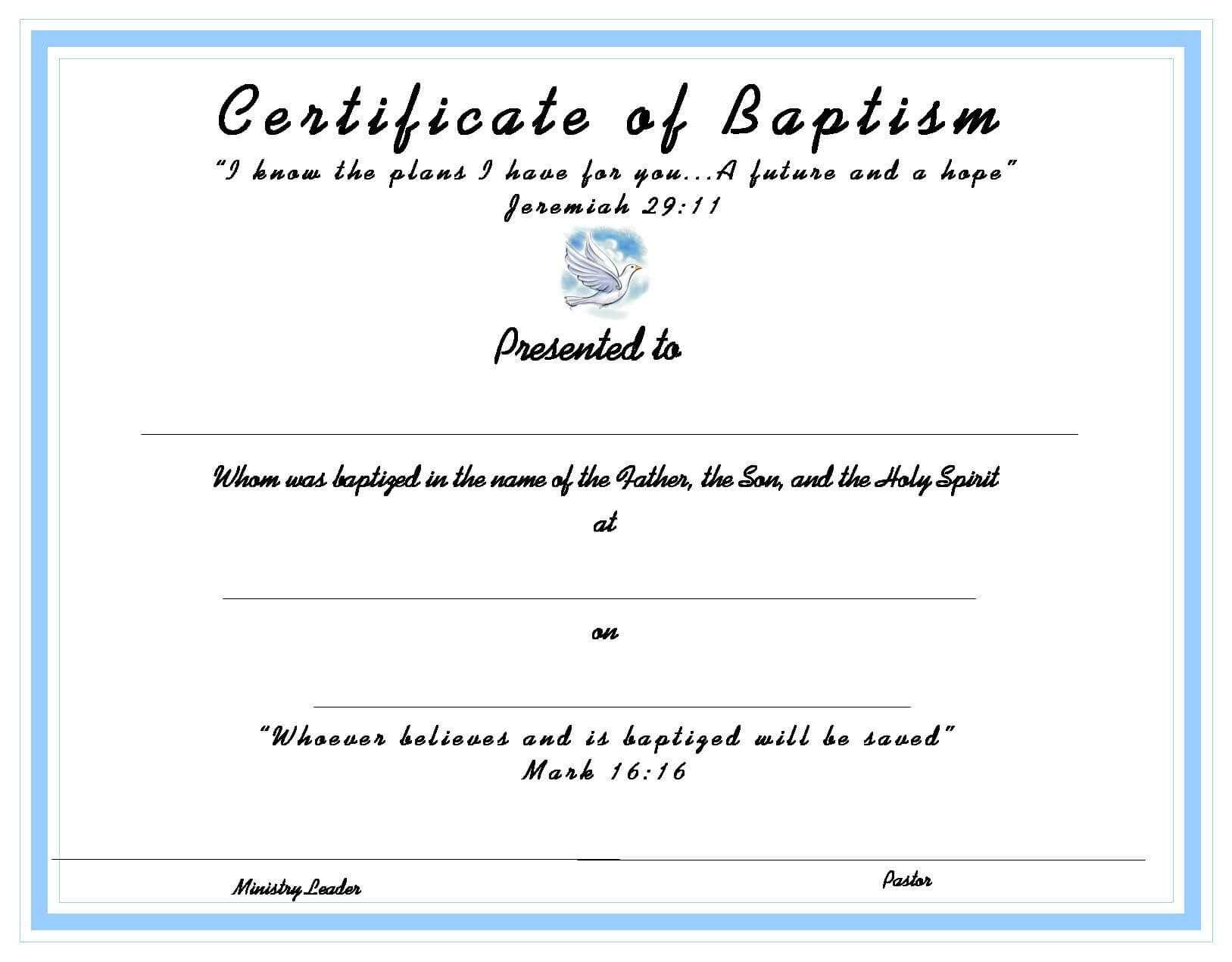 Www.certificatetemplate Baptism Certificate For Your Intended For Baby Christening Certificate Template