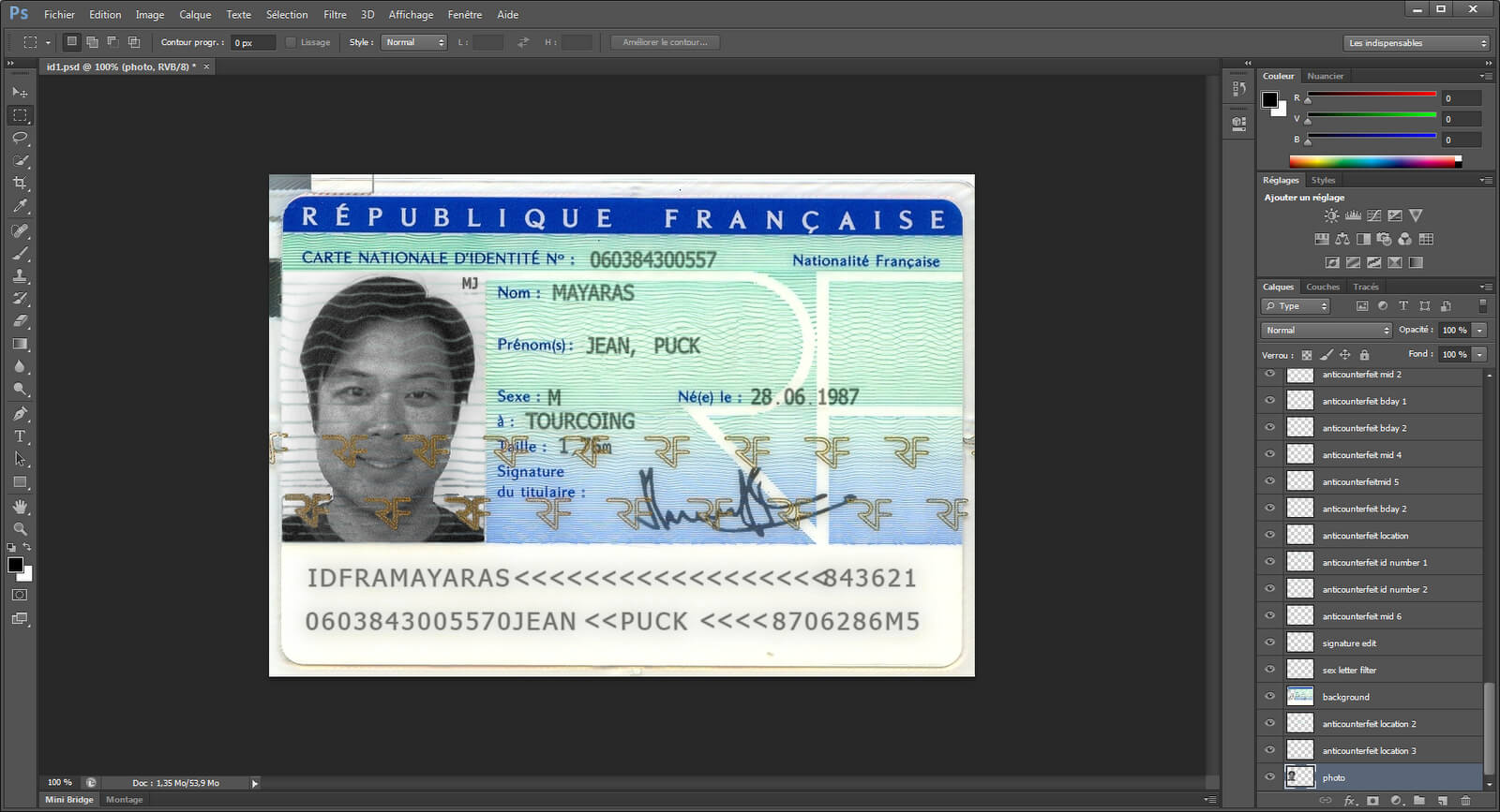 Xylibox: Fake French Administrative Documents Within French Id Card Template