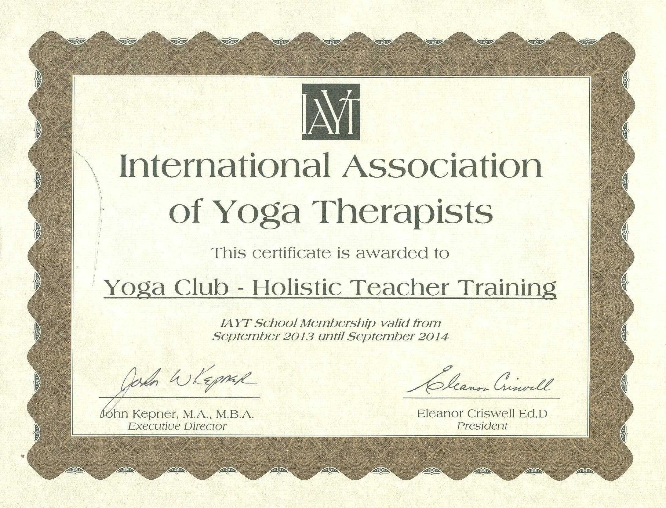 Yoga Alliance Teacher Training Certificate Template Learn Regarding Life Saving Award Certificate Template