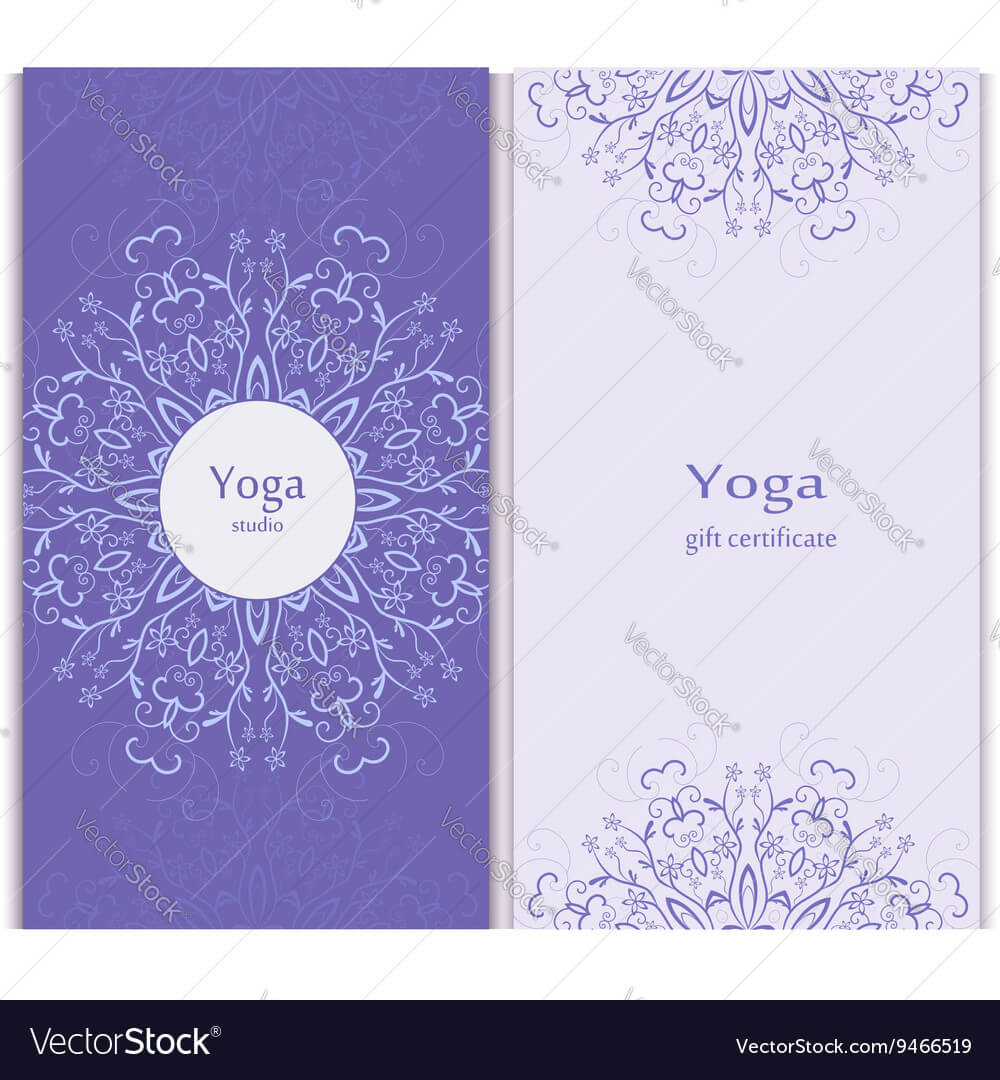 Yoga Gift Certificate Template Vector Image With Yoga Gift Certificate Template Free