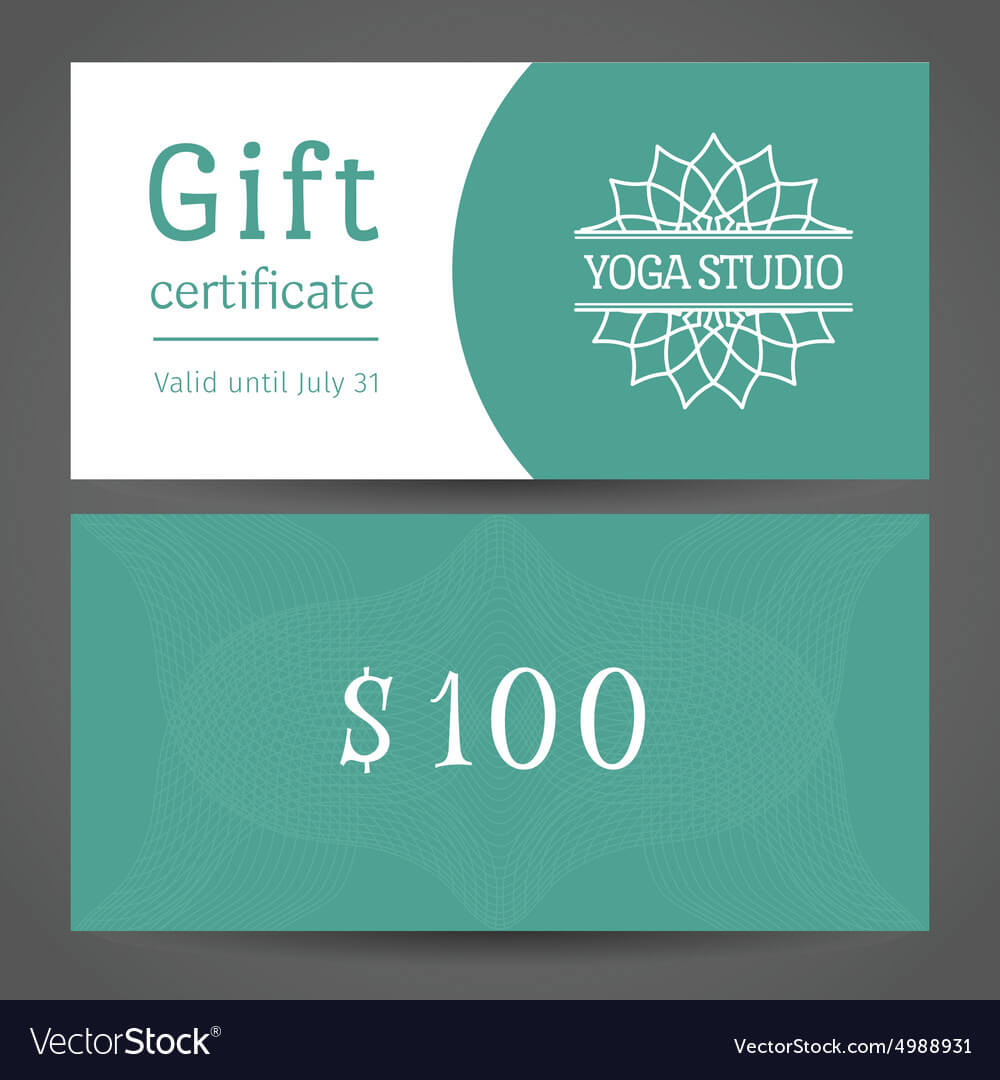 Yoga Studio Gift Certificate Template For Yoga Gift Certificate Template Free