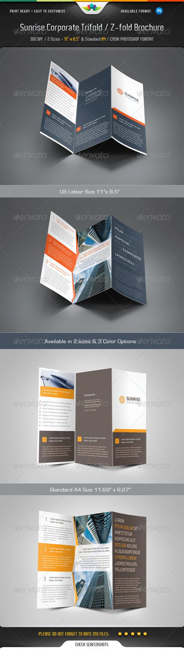 Z Fold Brochure Templates From Graphicriver In Z Fold Brochure Template Indesign