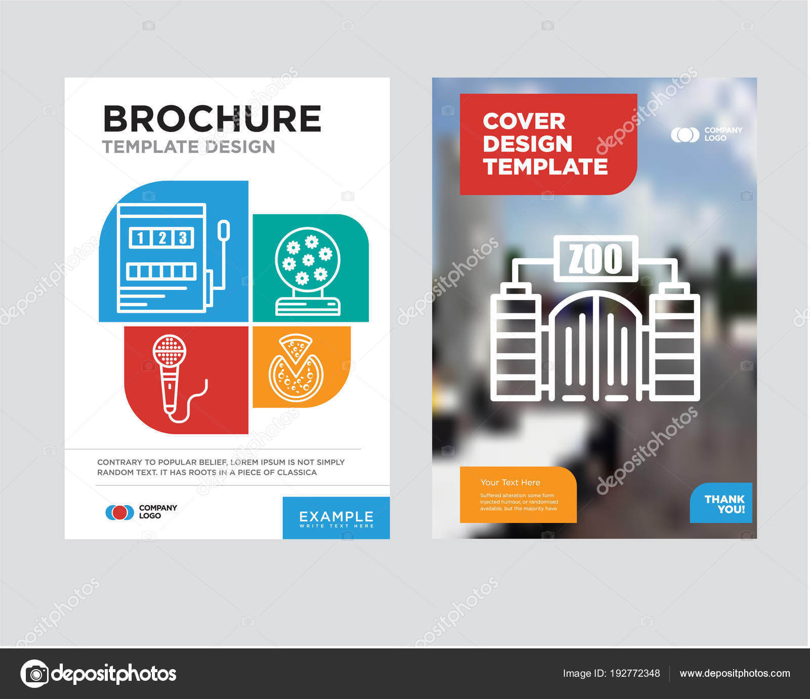 Zoo Brochure Flyer Design Template — Stock Vector Regarding Zoo Brochure Template