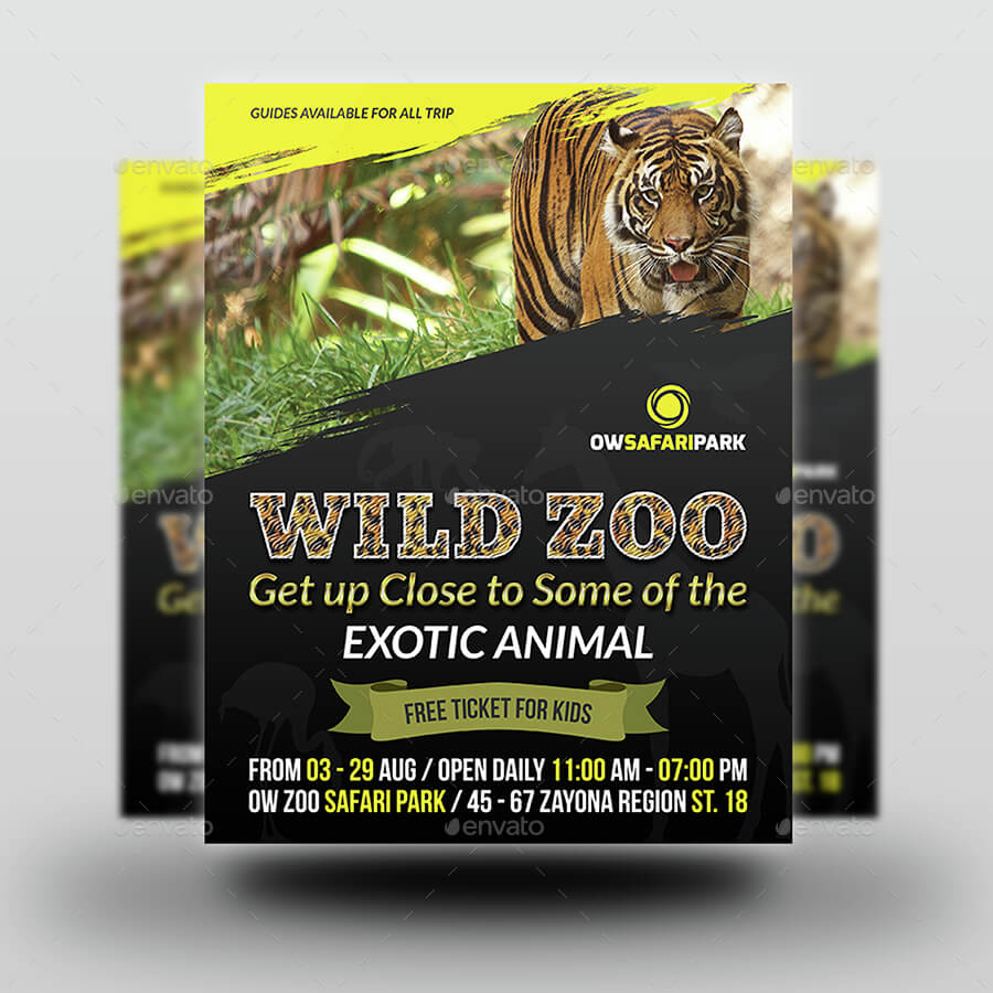 Zoo Flyer Template Intended For Zoo Brochure Template Regarding Zoo Brochure Template